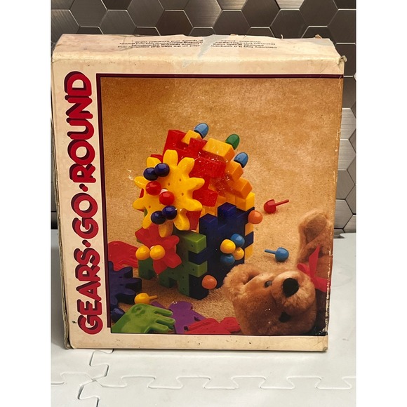 Discovery toys Gears Go Round vintage 101 pc building toy QUERCETTI Italy 4-8 yr - Picture 8 of 13